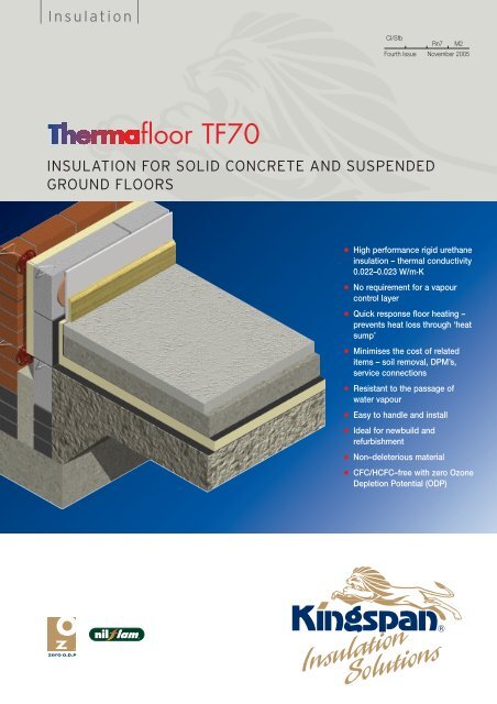 Thermafloor Tf70 Insulation For Solid Concrete And Cms Thermafloor Tf70 Insulation For Solid Concrete And Cms