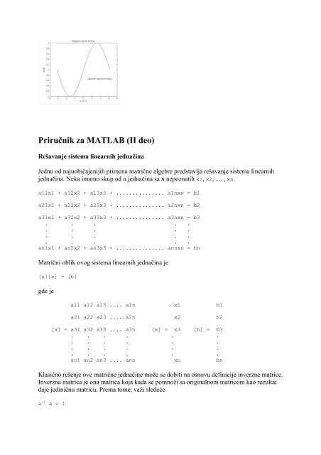 Priručnik za MATLAB - Ponude.biz