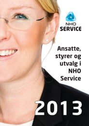 Samlet oversikt finner du her - NHO Service