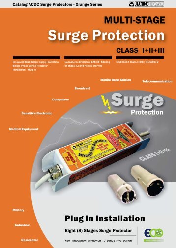 Catalog ACDC Surge Protectors - Orange Series (http://shop.acdc-dcac.eu/)