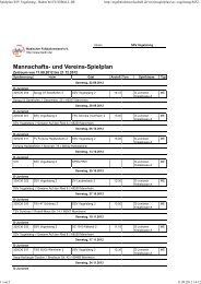 Spielplan D2-Jugend hier klicken... - SSV-Mannheim-Vogelstang eV