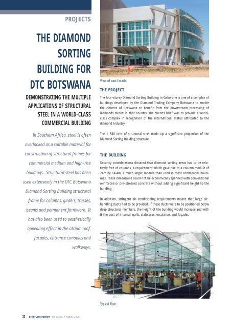 THE DIAMOND SORTING BUILDING FOR DTC BOTSWANA - saisc