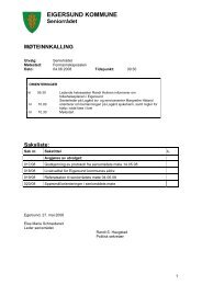 Eigersund kommune – Saksframlegg politisk sak