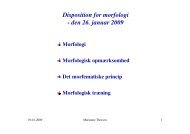 Disposition for morfologi - den 26. januar 2009 - Hosting by Talk Active