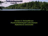 Kirsten S. Christoffersen Ferskvandsbiologisk Laboratorium ...