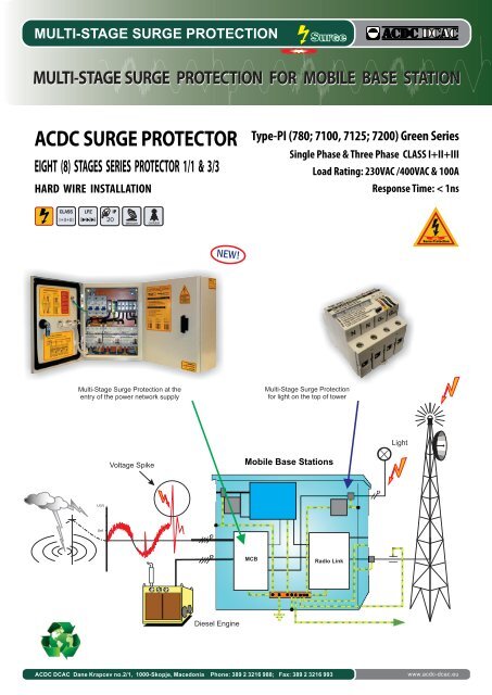 ACDC Protect Mobile Base Stations - ACDC Surge Protectors (http://shop.acdc-dcac.eu/)