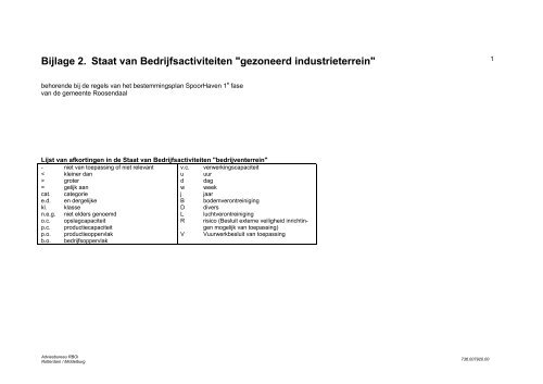 Bestemmingsplan SpoorHaven 1e fase - Gemeente Roosendaal