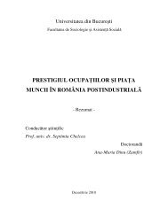 prestigiul ocupaţiilor şi piaţa muncii în românia postindustrială