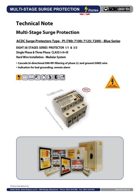 ACDC Surge Protector - Technical Note - Blue Series (http://shop.acdc-dcac.eu/)