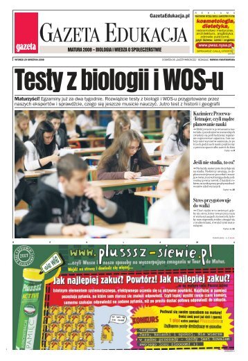 matura 2008 – biologia i wiedza o społeczeństwie - Gazeta.pl