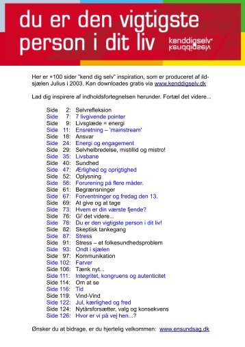 Her er +100 sider ”kend dig selv” inspiration, som er produceret af ...