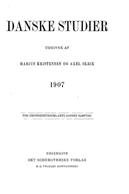 Danske Studier 1907