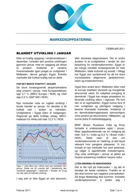 MARKEDSOPPDATERING - OX Norge