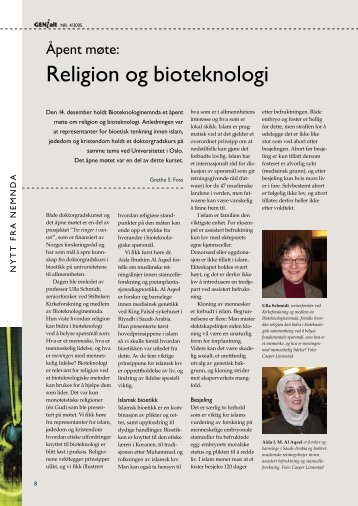 Åpent møte: Religion og bioteknologi - Bioteknologinemnda