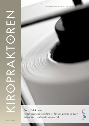 kiropraktoren nr.5 2008 - Dansk Kiropraktor Forening