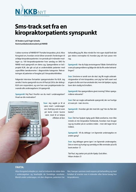 kiropraktoren nr.5 2008 - Dansk Kiropraktor Forening