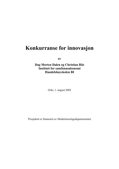 Konkurranse for innovasjon