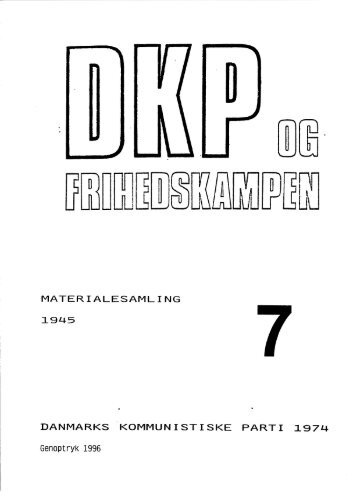 DKP og Frihedskampen Bind 7