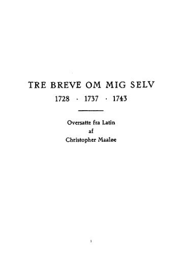 Første Brev til en højvelbaaren Herre 1728 - Norsk på nett