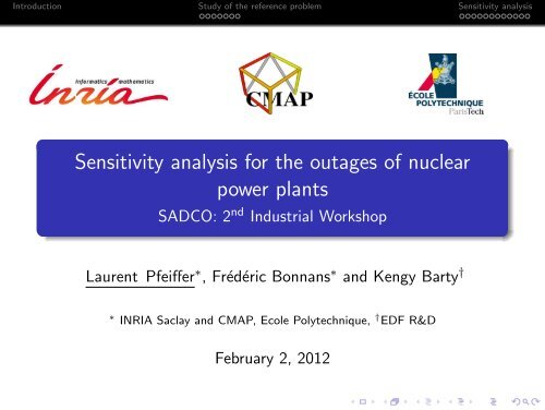 Sensitivity analysis for the outages of nuclear power plants - SADCO ...