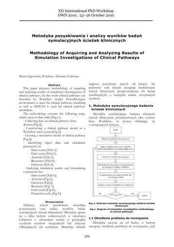 Metodyka pozyskiwania i analizy wyników badań symulacyjnych ...