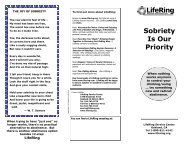 Sobriety Is Our Priority LifeRing