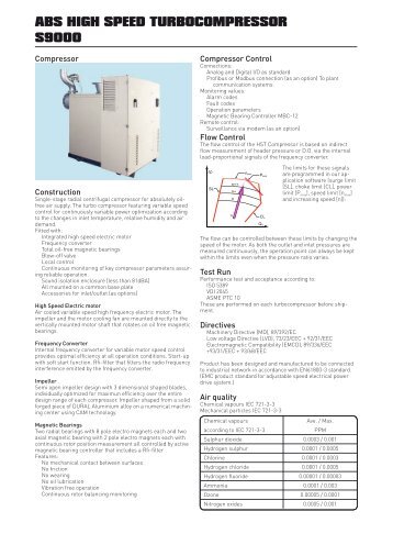 ABS HIGH SPEED TURBOCOMPRESSOR S9000 - CMS