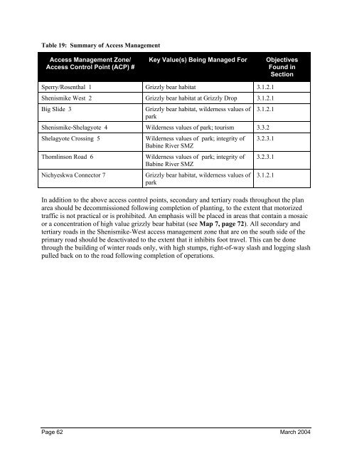 West Babine Sustainable Resource Management Plan