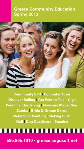 to view our Spring 2013 brochure. - Greece Community Education ...