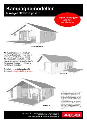 Kampagnemodeller inkl. priser - Lilje-huset A/S