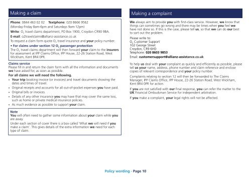 Travel Insurance - O2 Family