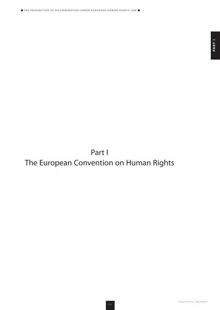 The Prohibition of Discrimination under European Human ... - cridho