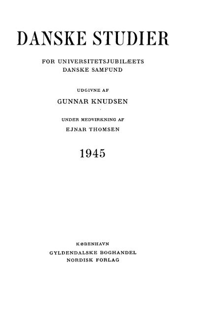 Danske Studier. 1945