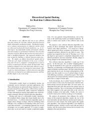 Hierarchical Spatial Hashing for Real-time Collision ... - TU Berlin