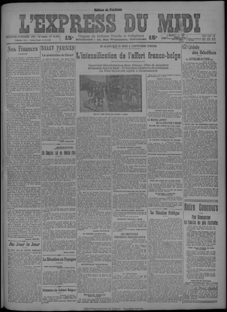 11 février 1923 - Bibliothèque de Toulouse