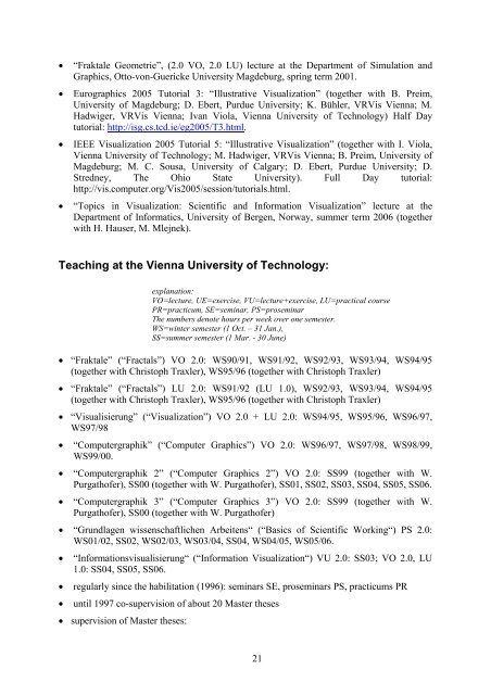 Scientific and Teaching Activities