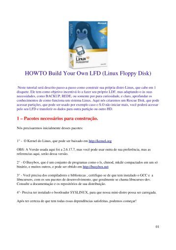 HOWTO Build Your Own LFD (Linux Floppy Disk) - UFMG