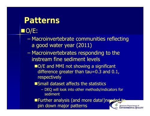 David Feldman. Evaluating Macroinvertebrate Responses To ...