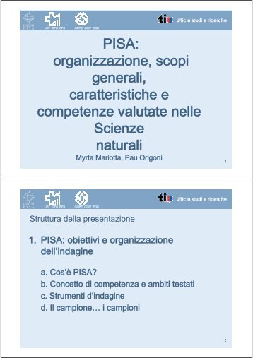 Presentazione del progetto PISA - GESN