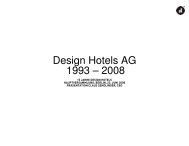 Design Hotels AG 1993 – 2008