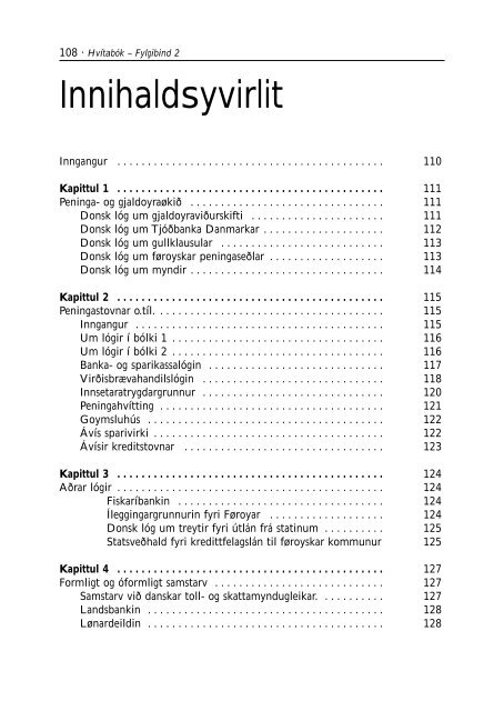 hvítabók • fylgibind 2 fyrisiting - Løgmansskrivstovan