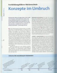 Konzepte im Umbruch Fortbildungsführer Rückenschule - Die ...