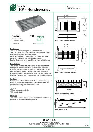 TRP-Datablad - Øland Online