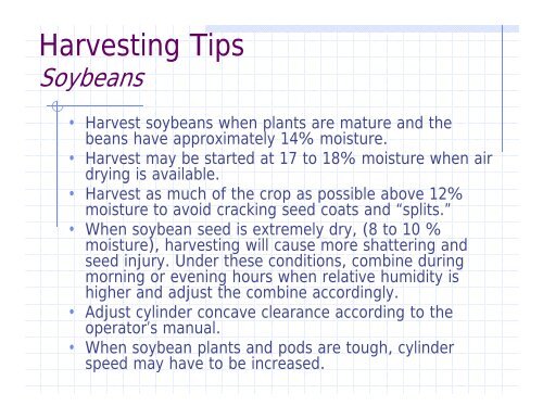 Grain Harvesting to Minimize Losses and Maximize Profit Jim Glancey