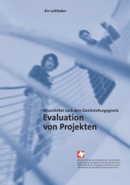 Leitfaden Evaluation von Projekten - Eidgenössisches Büro für die ...