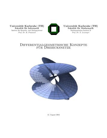 Differentialgeometrische Konzepte für Dreiecksnetze - Applied ...