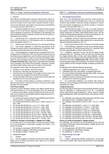 GEN 1.2 Entry, Transit and Departure of Aircraft ... - Trafikstyrelsen