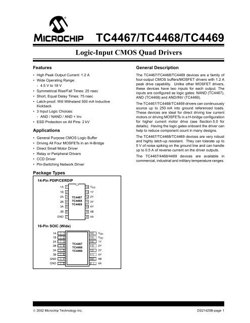 TC4467/TC4468/TC4469 - Microchip