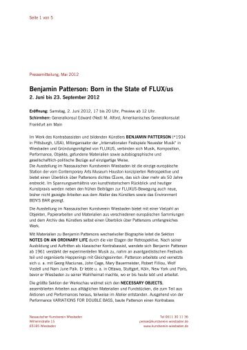 Born in the State of FLUX/us - 50 Jahre Fluxus in Wiesbaden