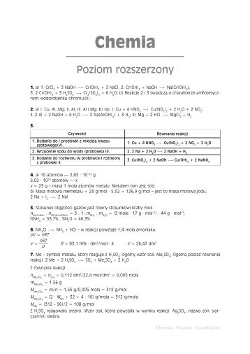 Chemia - poziom rozszerzony - Gazeta.pl